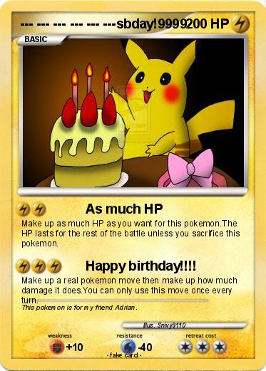 Pokemon --- --- --- --- --- ---sbday!9999