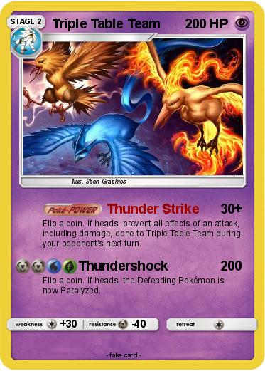 Pokemon Triple Table Team