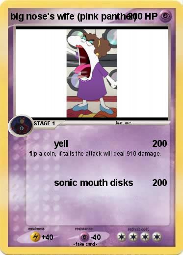 Pokemon big nose's wife (pink panther)