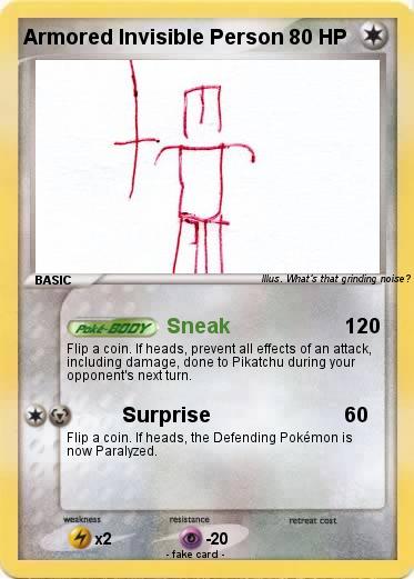 Pokemon Armored Invisible Person