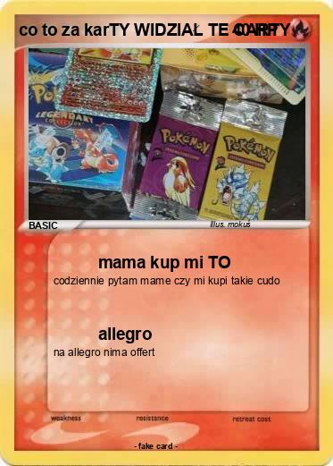 Pokemon co to za karTY WIDZIAŁ TE CARTY
