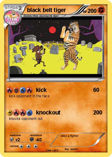 Pokemon black belt tiger