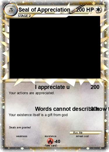 Pokemon Seal of Appreciation