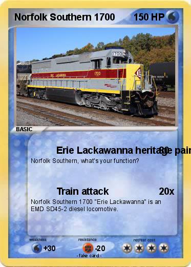 Pokemon Norfolk Southern 1700