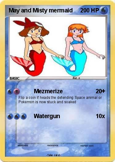 Pokemon May and Misty mermaid