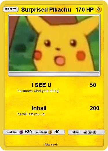 Pokemon Surprised Pikachu