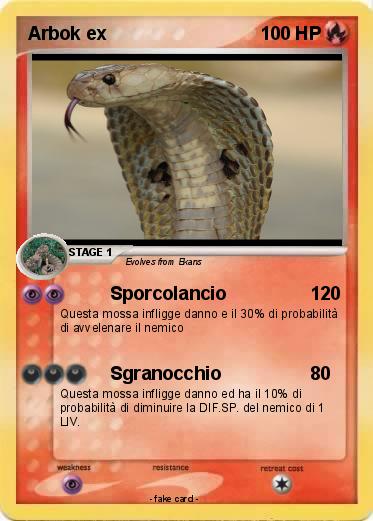Pokemon Arbok ex