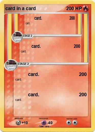 Pokemon card in a card