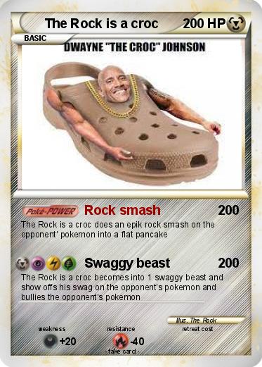 Pokemon The Rock is a croc