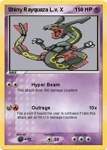 Pokemon Shiny Rayquaza L.v. X