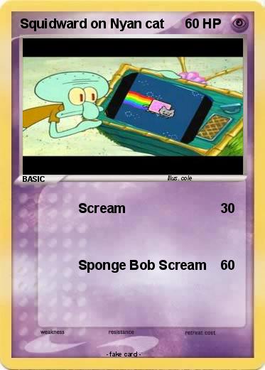 Pokemon Squidward on Nyan cat