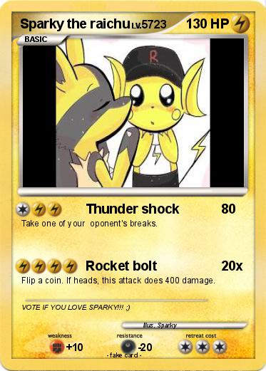 Pokemon Sparky the raichu