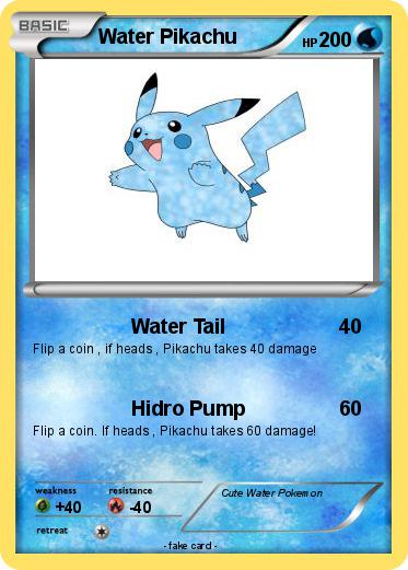 Pokemon Water Pikachu