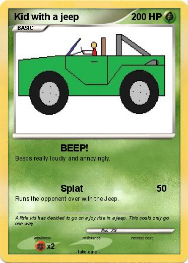 Pokemon Kid with a jeep