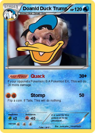 Pokemon Doanld Duck Trump