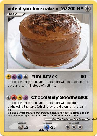 Pokemon Vote if you love cake