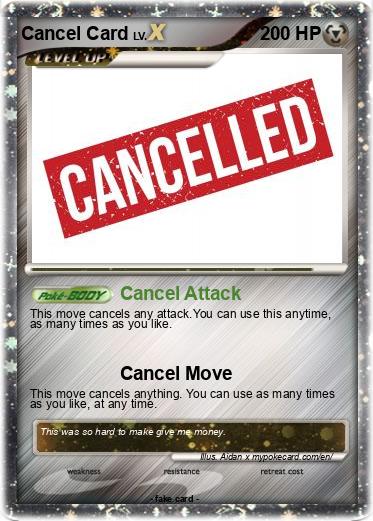 Pokemon Cancel Card