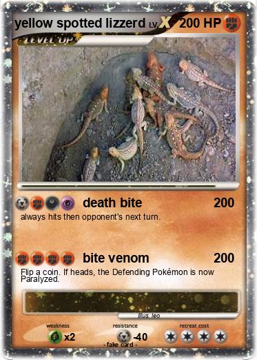 Pokemon yellow spotted lizzerd