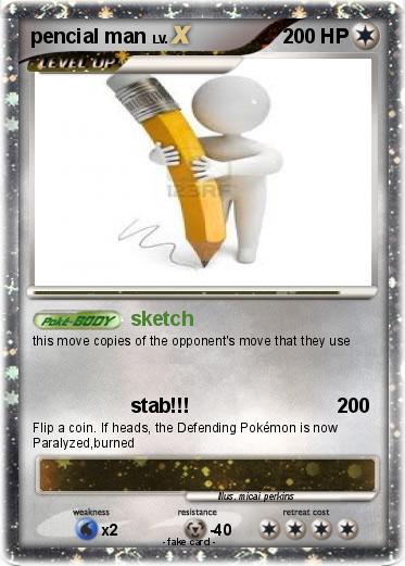 Pokemon pencial man