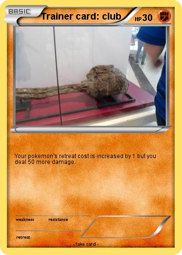 Pokemon Trainer card: club