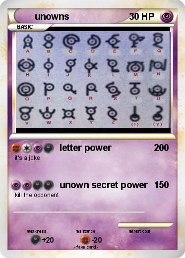Pokemon unowns