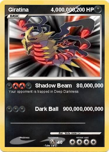 Pokemon Giratina               4,000,000,