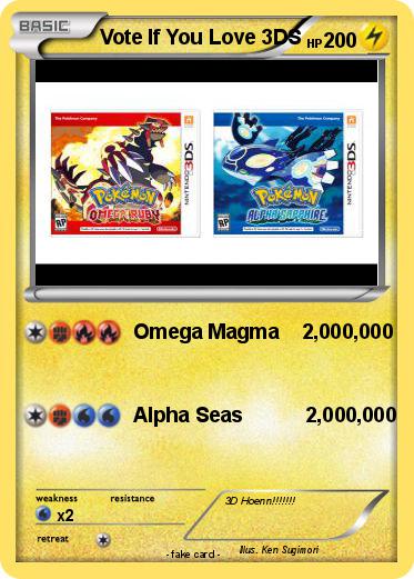 Pokemon Vote If You Love 3DS