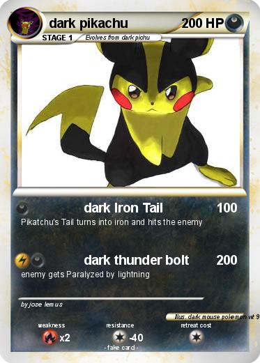 Pokemon dark pikachu