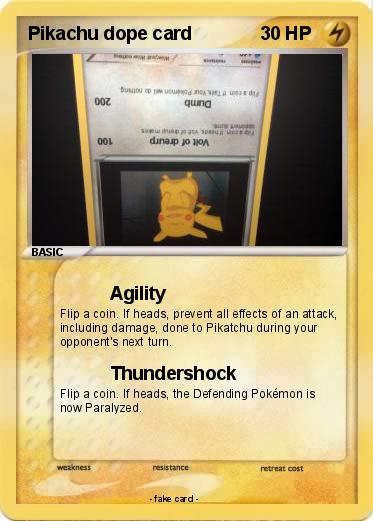 Pokemon Pikachu dope card