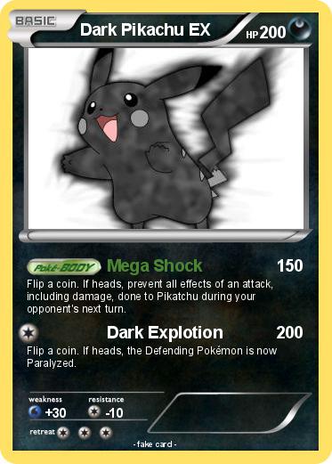 Pokemon Dark Pikachu EX