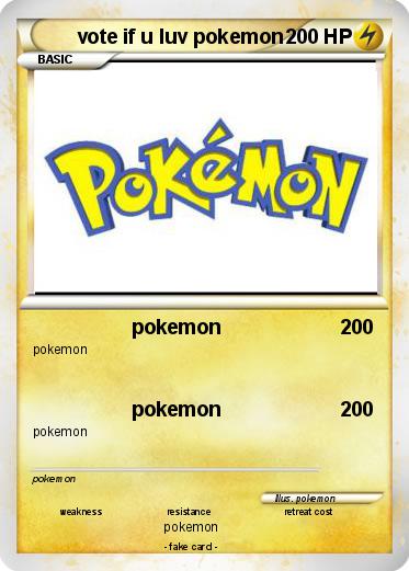 Pokemon vote if u luv pokemon
