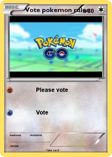Pokemon Vote pokemon rules