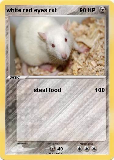 Pokemon white red eyes rat