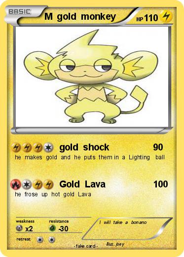 Pokemon M  gold  monkey