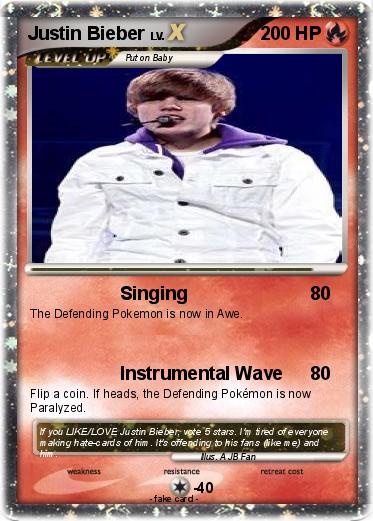 Pokemon Justin Bieber