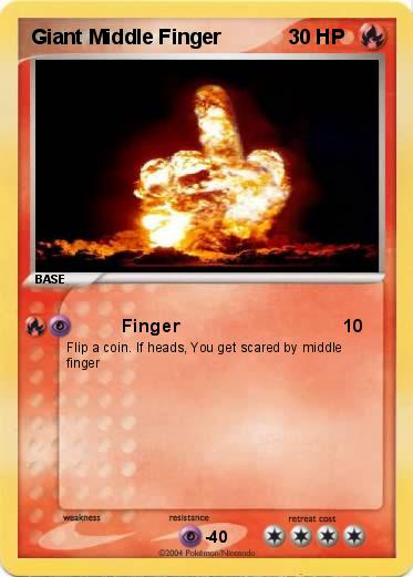 Pokemon Giant Middle Finger