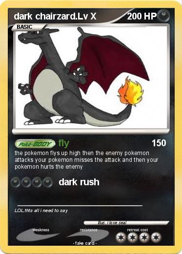 Pokemon dark chairzard.Lv X