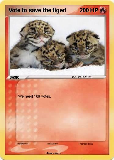 Pokemon Vote to save the tiger!