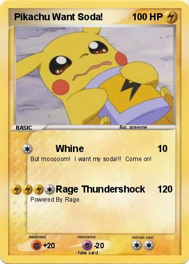 Pokemon Pikachu Want Soda!