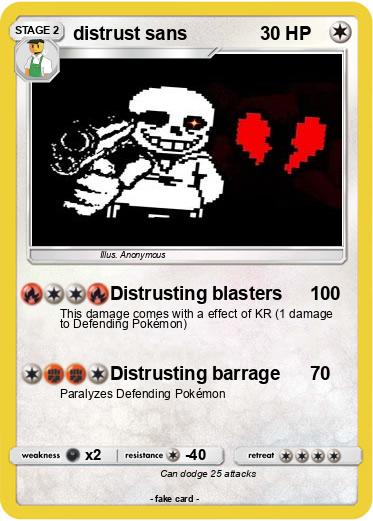 Pokemon distrust sans