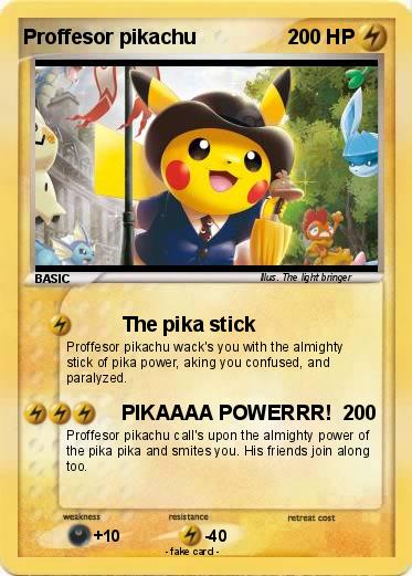 Pokemon Proffesor pikachu Pokemon Proffesor pikachu