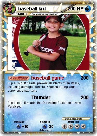 Pokemon baseball kid