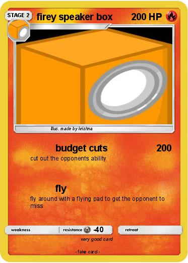 Pokemon firey speaker box