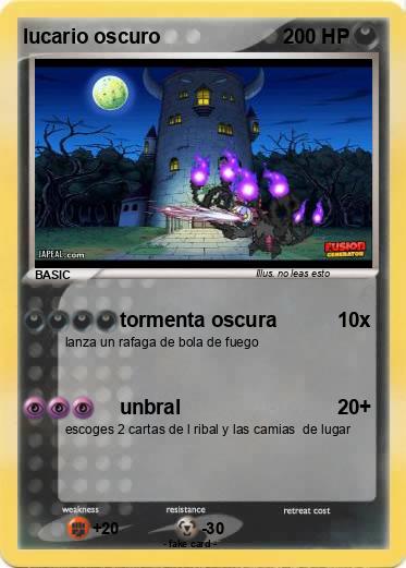 Pokemon lucario oscuro