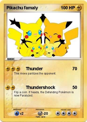 Pokemon Pikachu famaly
