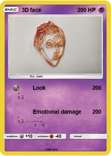 Pokemon 3D face