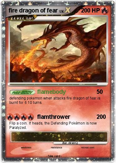 Pokemon fire dragon of fear