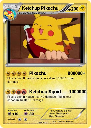 Pokemon Ketchup Pikachu