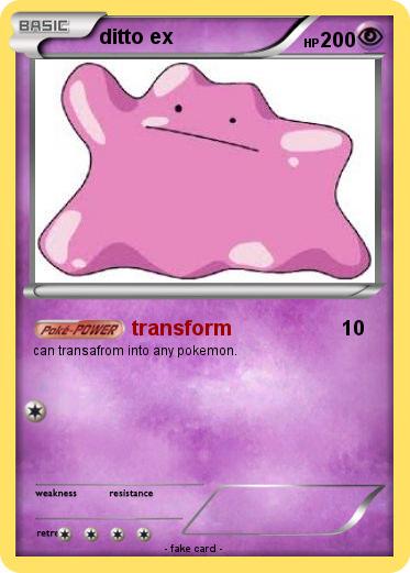 Pokemon ditto ex