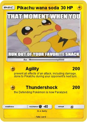 Pokemon Pikachu wana soda